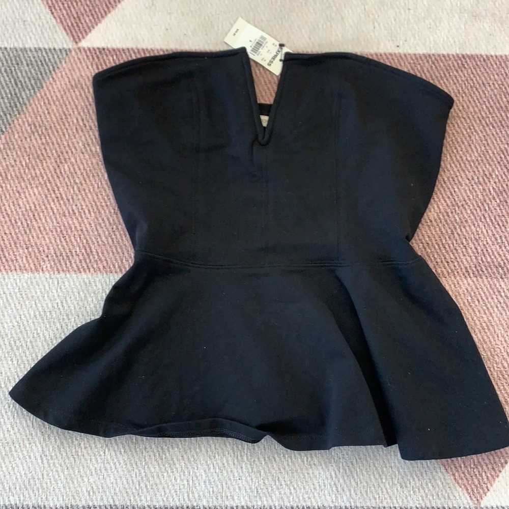 Black peplum top